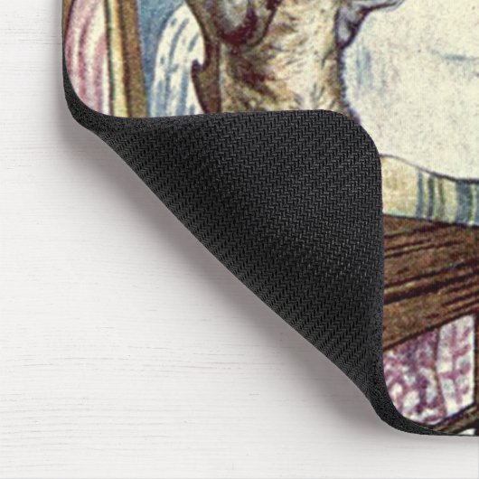 Simpkin the Cat Serves Tea - Beatrix Potter マウスパッド (コーナー)