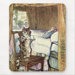 Simpkin the Cat Serves Tea - Beatrix Potter マウスパッド