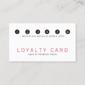 Simpla赤エレガント白美しいサロンロイヤリティ ロイヤリティカード (正面)