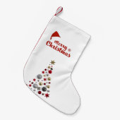 simple スモールクリスマスストッキング (正面 (吊り時))