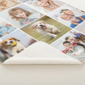 Simple 12 Picture Family Friends Pets Dog Collage シェルパブランケット (3/4)