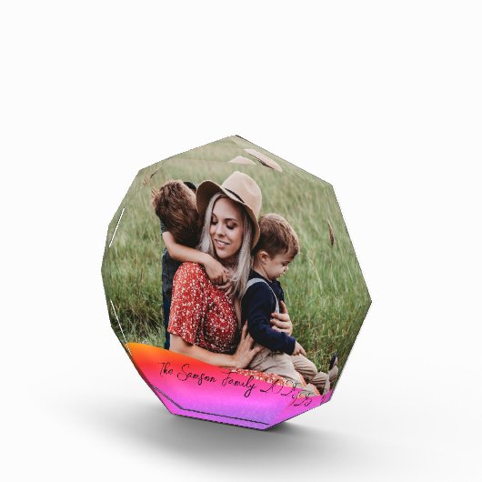 Simple 1 Photo Full Coverage - Script Text Overlay フォトブロック (右)