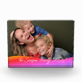 Simple 1 Photo Full Coverage - Script Text Overlay フォトブロック