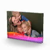 Simple 1 Photo Full Coverage - Script Text Overlay フォトブロック (右)