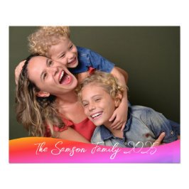 Simple 1 Photo Full Coverage - Script Text Overlay フォトプリント