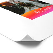 Simple 1 Photo Full Coverage - Script Text Overlay ポスター (角)