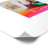 Simple 1 Photo Full Coverage - Script Text Overlay ポスター (角)