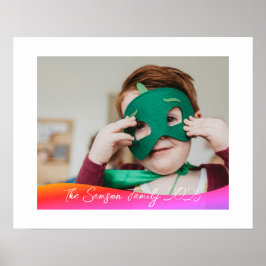 Simple 1 Photo Full Coverage - Script Text Overlay ポスター