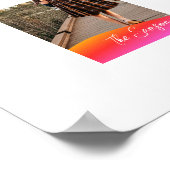 Simple 1 Photo Full Coverage - Script Text Overlay ポスター (角)