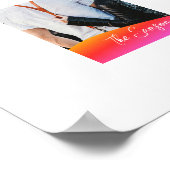 Simple 1 Photo Full Coverage - Script Text Overlay ポスター (角)