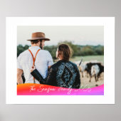 Simple 1 Photo Full Coverage - Script Text Overlay ポスター (正面)