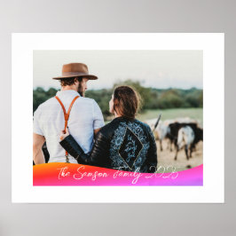 Simple 1 Photo Full Coverage - Script Text Overlay ポスター