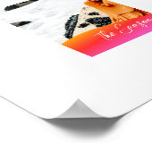 Simple 1 Photo Full Coverage - Script Text Overlay ポスター (角)