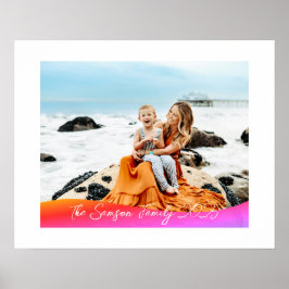 Simple 1 Photo Full Coverage - Script Text Overlay ポスター