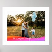 Simple 1 Photo Full Coverage - Script Text Overlay ポスター (正面)