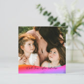 Simple 1 Photo Full Coverage - Script Text Overlay 招待状 (スタンド正面)