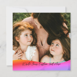 Simple 1 Photo Full Coverage - Script Text Overlay 招待状