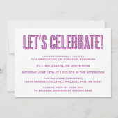 SIMPLE 2025はっきりした GRAD写真卒業招待状 招待状 (裏面)