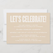 SIMPLE 2025はっきりした GRAD写真卒業招待状 招待状 (裏面)