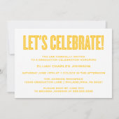 SIMPLE 2025はっきりした GRAD写真卒業招待状 招待状 (裏面)