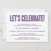 SIMPLE 2025はっきりした GRAD写真卒業招待状 招待状 (裏面)