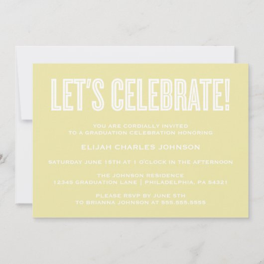 SIMPLE 2025はっきりした GRAD写真卒業招待状 招待状 (裏面)