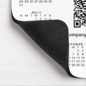 Simple 2026 Calendar Business QR Code on White マウスパッド (コーナー)
