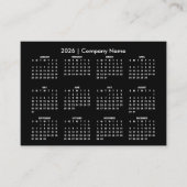 Simple 2026 Calendar Company Name 名刺 (正面)