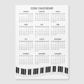 Simple 2026 Calendar with Piano Keys | Magnet (正面)