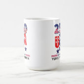 Simple 250th us independence patriotic July 4th コーヒーマグカップ (中央)