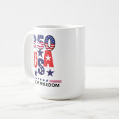 Simple 250th us independence patriotic July 4th コーヒーマグカップ (正面左)