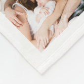 Simple 25 Photo Collage Life Quote Family Name フリースブランケット (角)