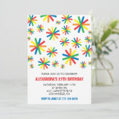 Simple 27th birthday invitations Confetti  招待状 (スタンド正面)
