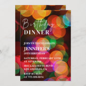 Simple 29th birthday invitation Confetti Dinner 招待状 (正面/裏面)