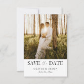 Simple 2 Photo Wedding Save the Date  セーブザデート (正面)