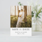 Simple 2 Photo Wedding Save the Date  セーブザデート (スタンド正面)