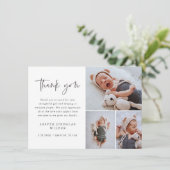 Simple 3 Photo Baby サンキューカード (スタンド正面)