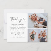 Simple 3 Photo Baby サンキューカード (正面)