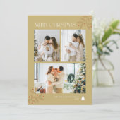 Simple 3 photo christmas シーズンカード (スタンド正面)