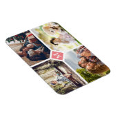 Simple 4 Family Photo Collage マグネット (右側)