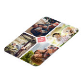 Simple 4 Family Photo Collage マグネット (左側)