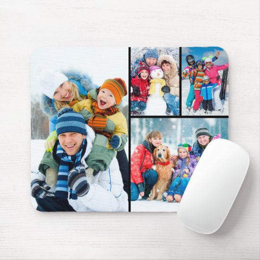 Simple 4 Photo Collage マウスパッド (マウス)