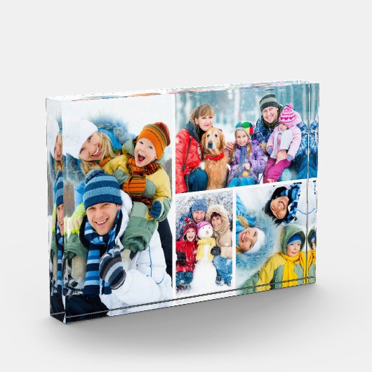 Simple 4 Photo Collage Acrylic Photo Block フォトブロック (左)