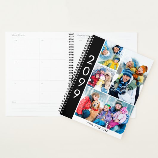 Simple 4 Photo Collage Personalized Planner プランナー手帳 (ディスプレー)