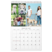 Simple 4 Photos Per Month カレンダー (2月 2027)