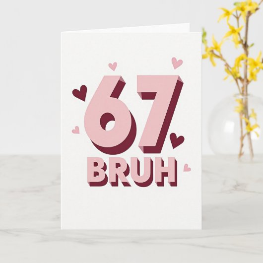 Simple 67 Bruh Card カード (黄色い花)