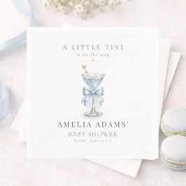 Simple A Little Tini Boy Baby Shower Party スタンダードカクテルナプキン