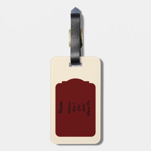 Simple Abstract Luggage Tag ラゲッジタグ (裏面縦)