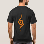 Simple Abstract Orange Spiral Streetwear Tee Tシャツ (裏面)