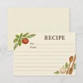 Simple Accents of Tuscany Recipe Card (正面/裏面)